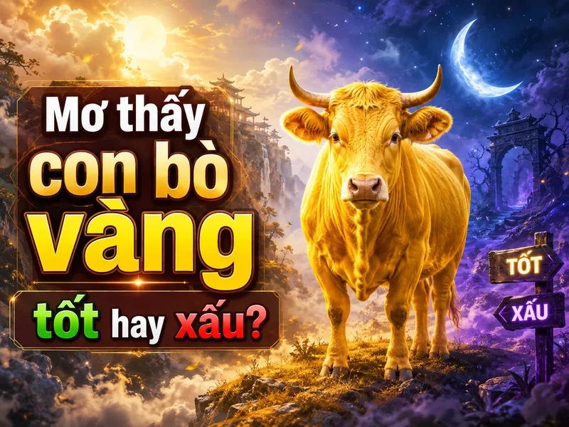 Mơ thấy con bò vàng tốt hay xấu phụ thuộc vào trạng thái của con vật và diễn biến cụ thể trong giấc mơ.