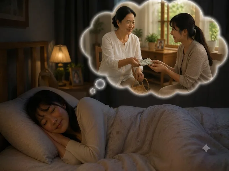 Hình ảnh bố mẹ cho tiền trong mơ thường gợi liên tưởng đến sự che chở, yêu thương và cảm giác an toàn.